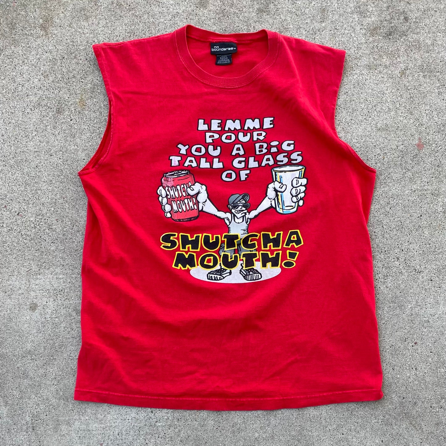 (M) No boundaries Shutcha mouth tank top