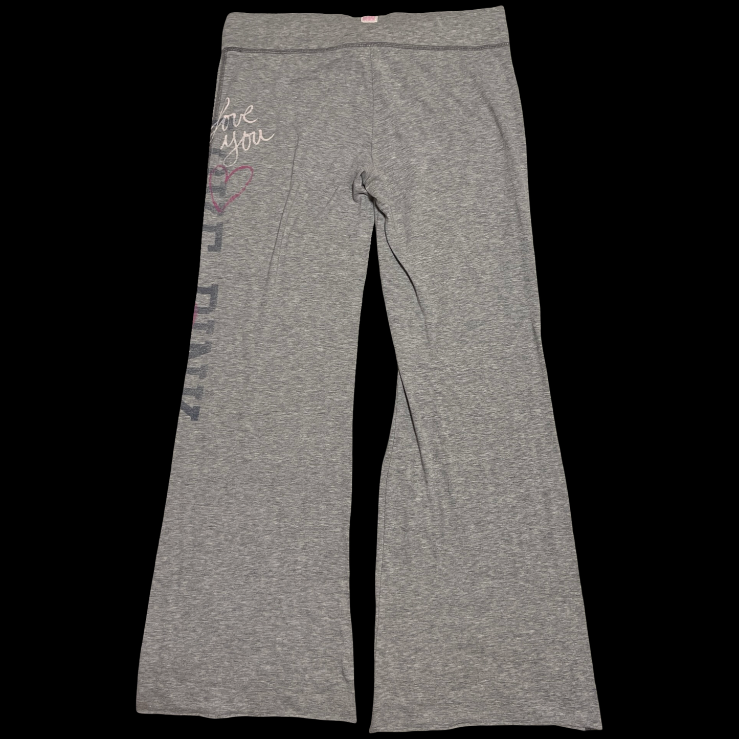 (M) love pink grey flowy pants