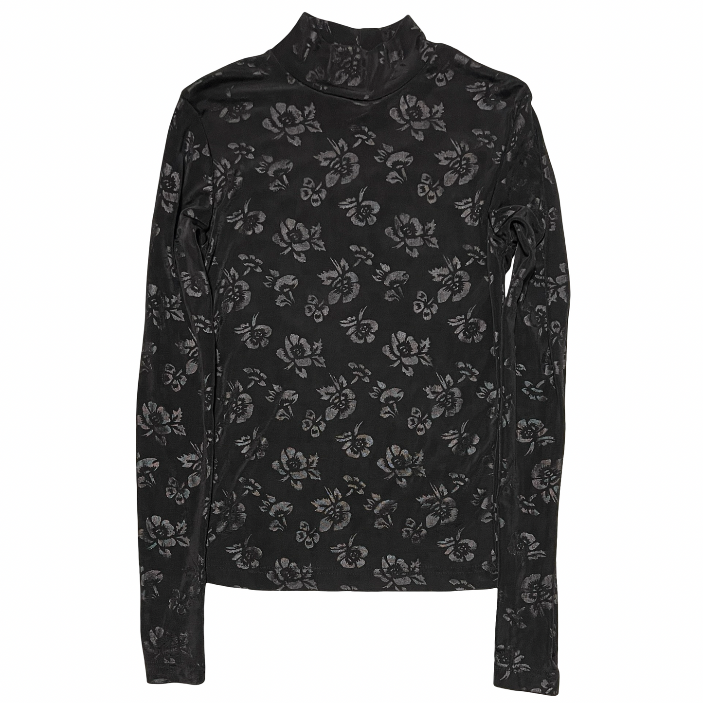 (S) energie floral mockneck top