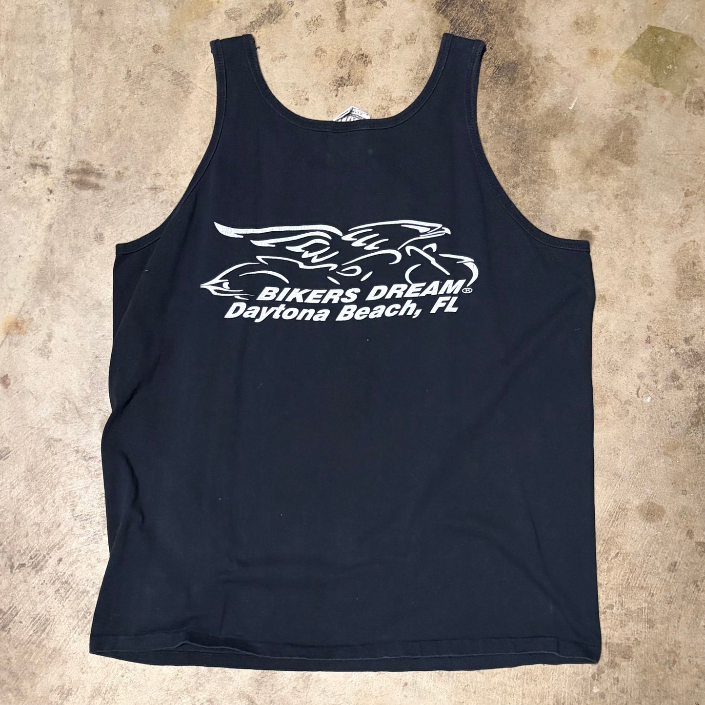 (XL) Vintage wolf biker tank top