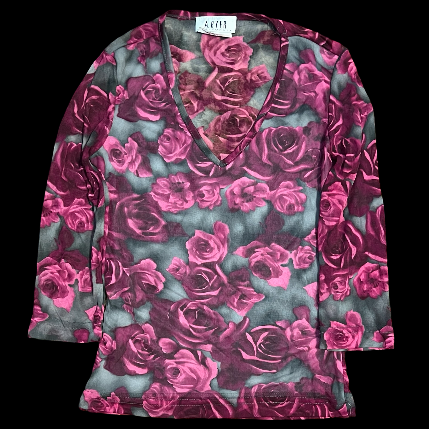 (S) A. byer rose mesh top