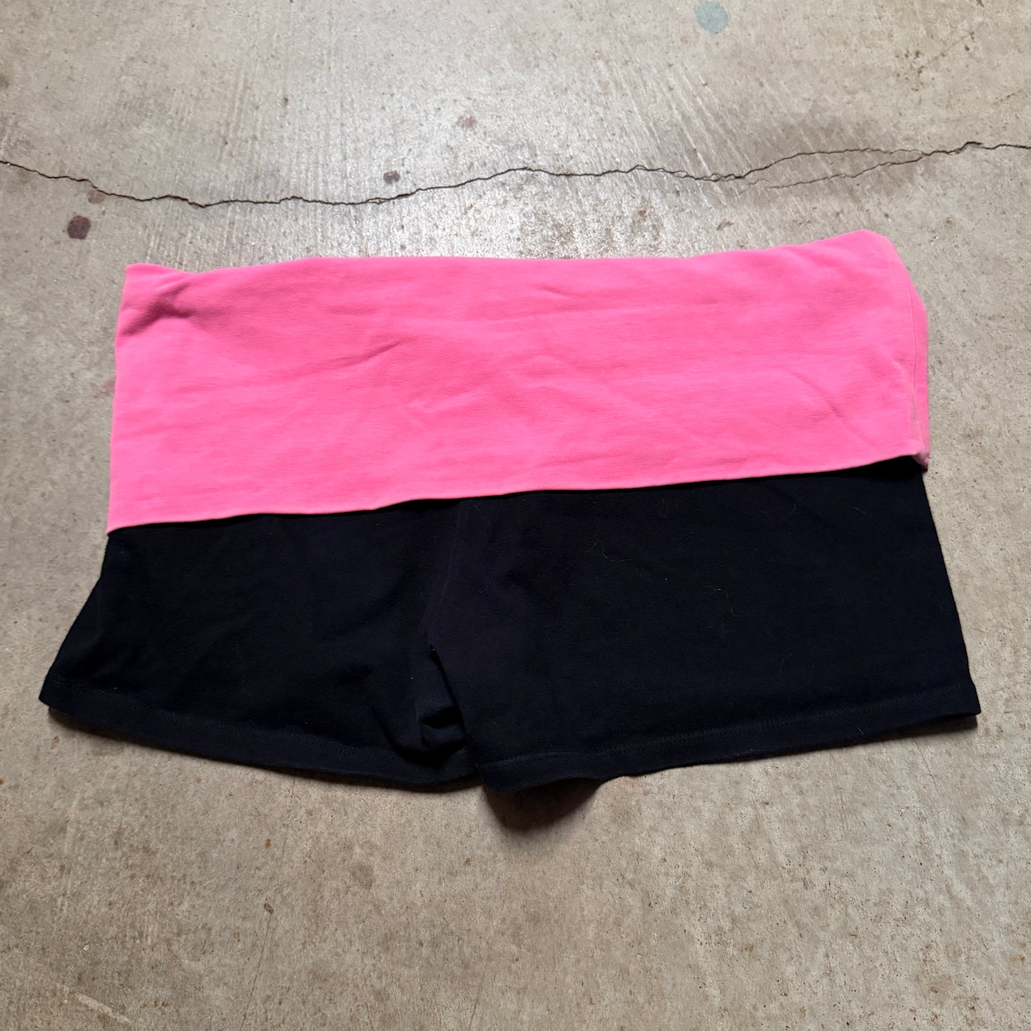 (M) ladies Victoria’s Secret pink micro mini fold over shorts