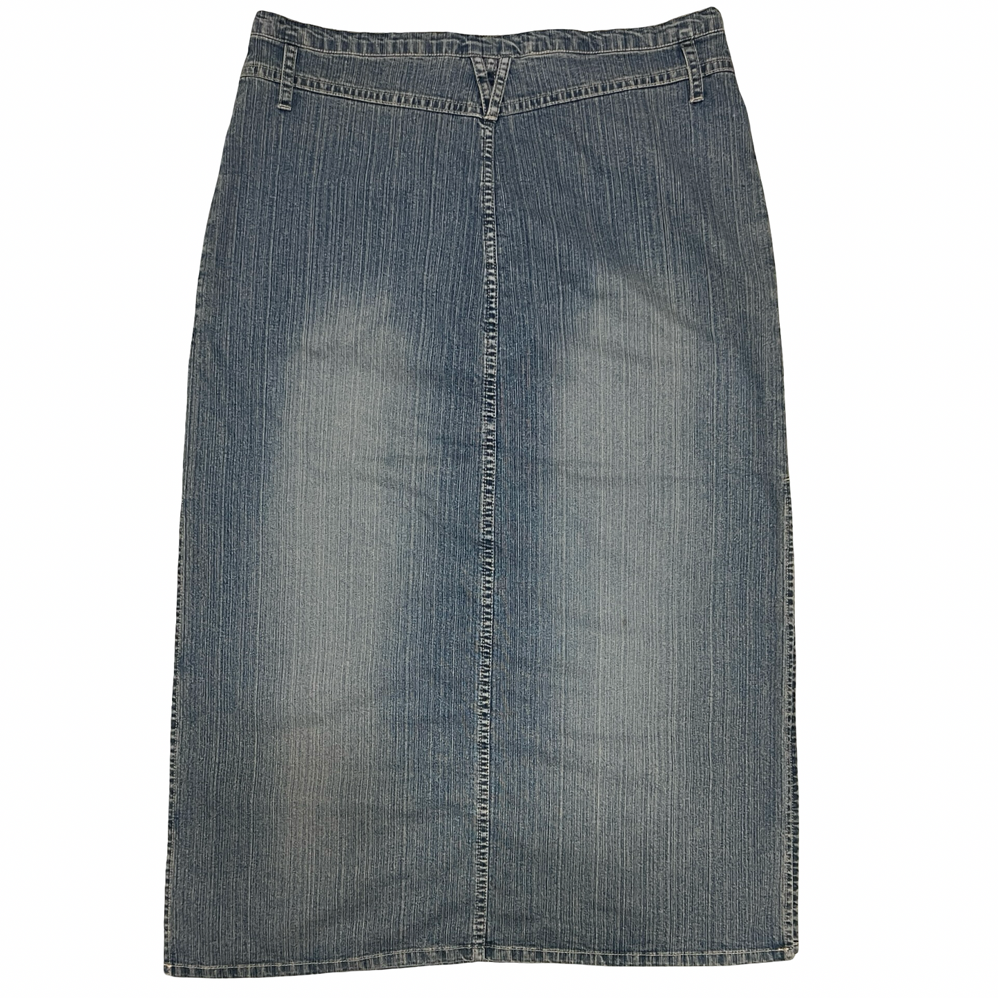 (16) squeeze denim maxi skirt