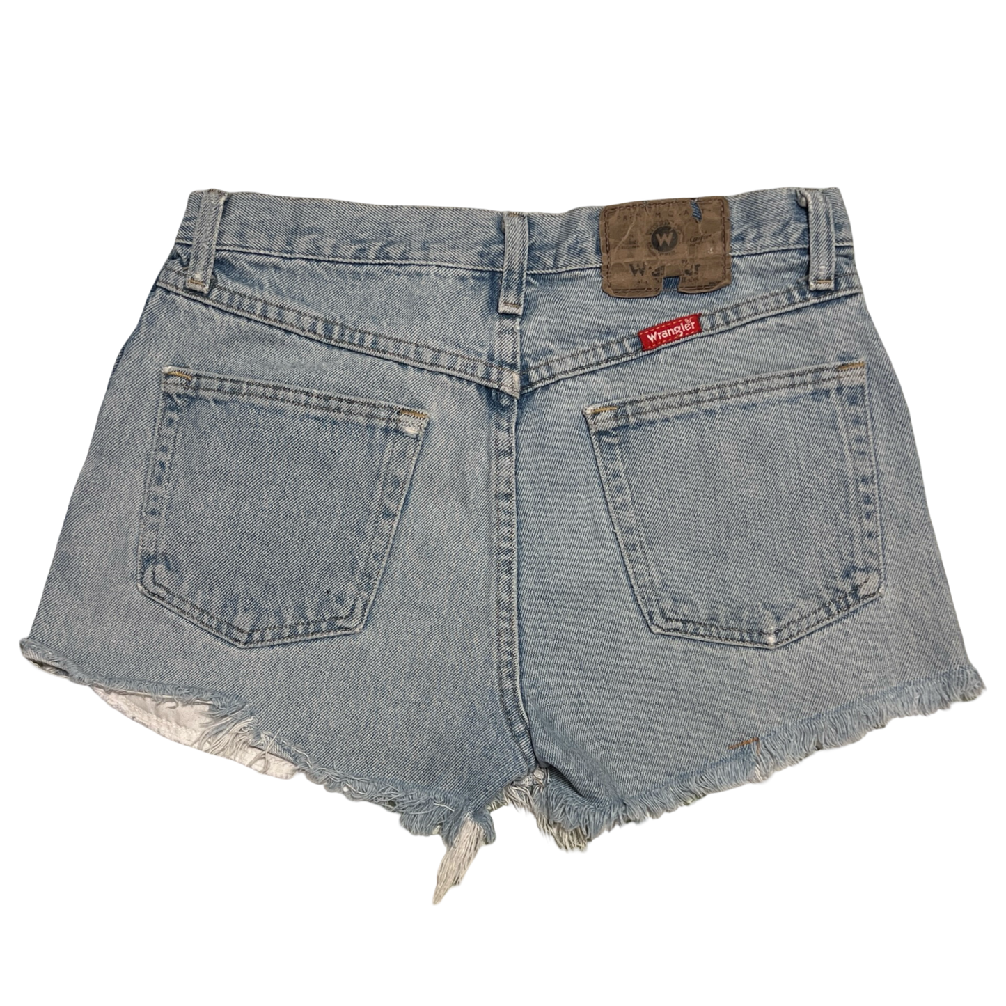 (30) wrangler distressed mini shorts