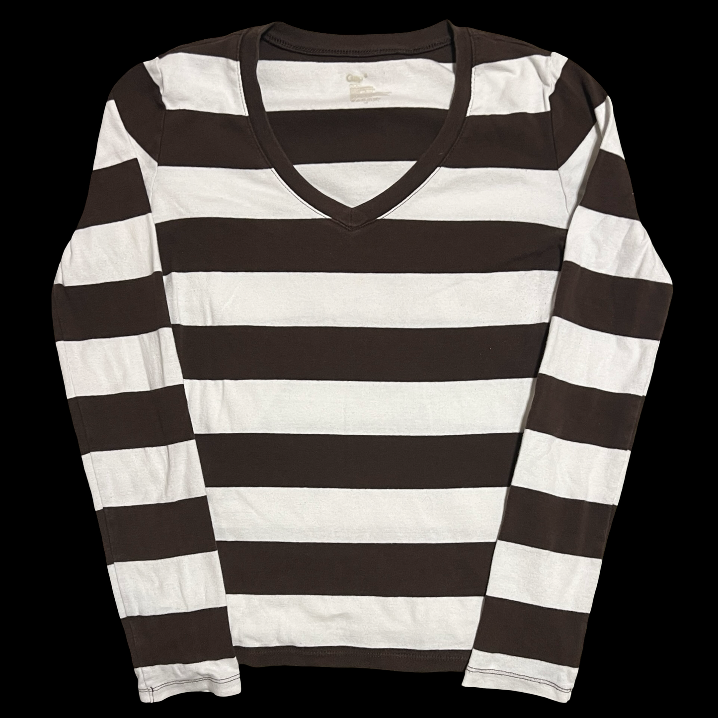 (S) gap brown striped long-sleeve
