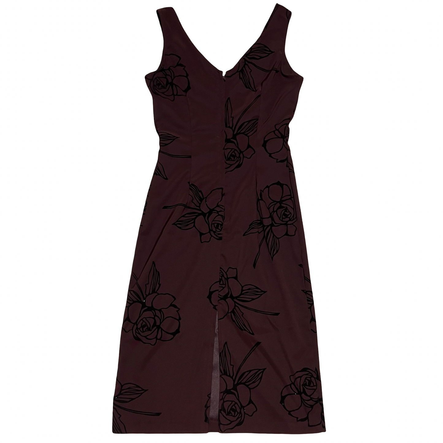 (3) vintage la belle plum floral midi dress