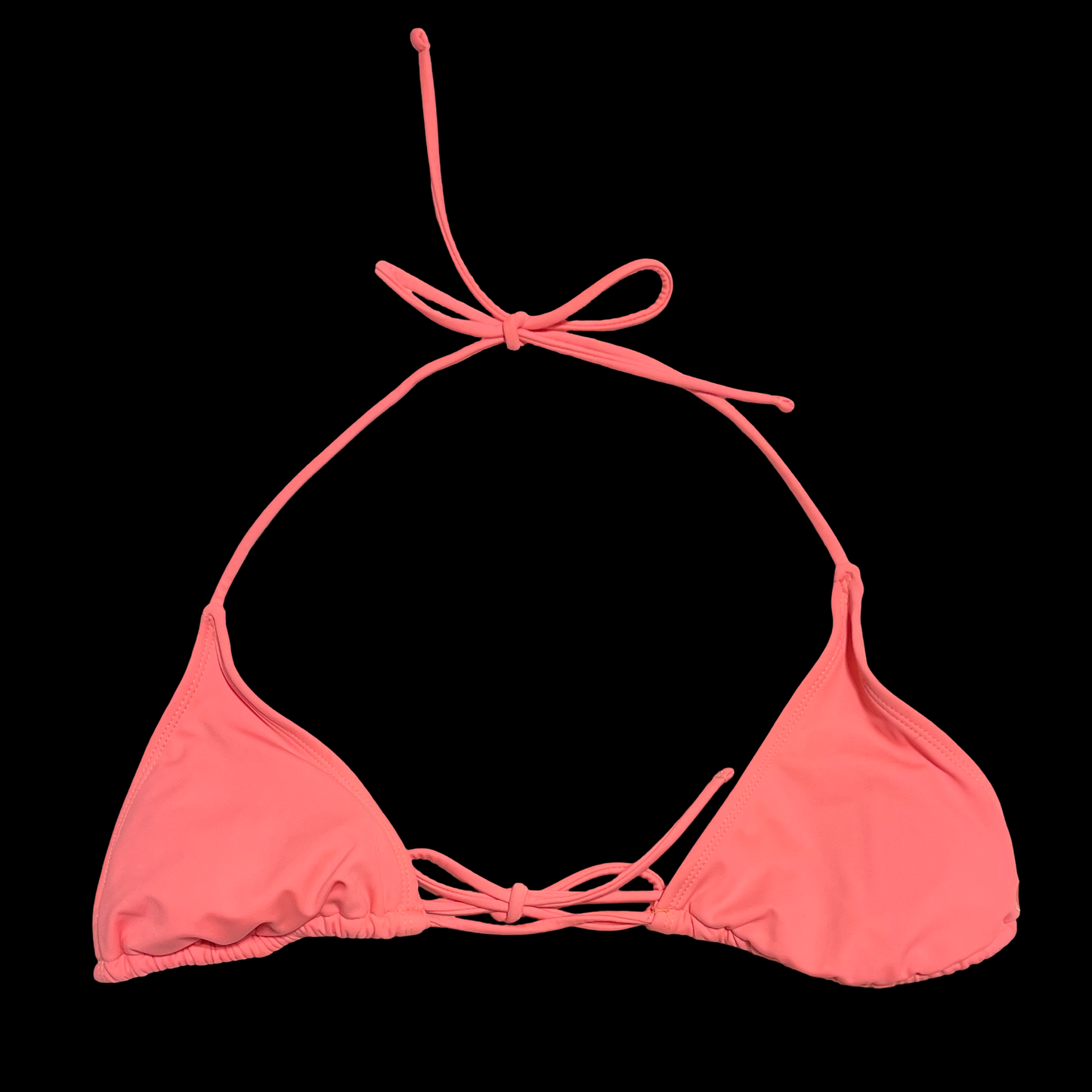 (L) neon orange op bikini top