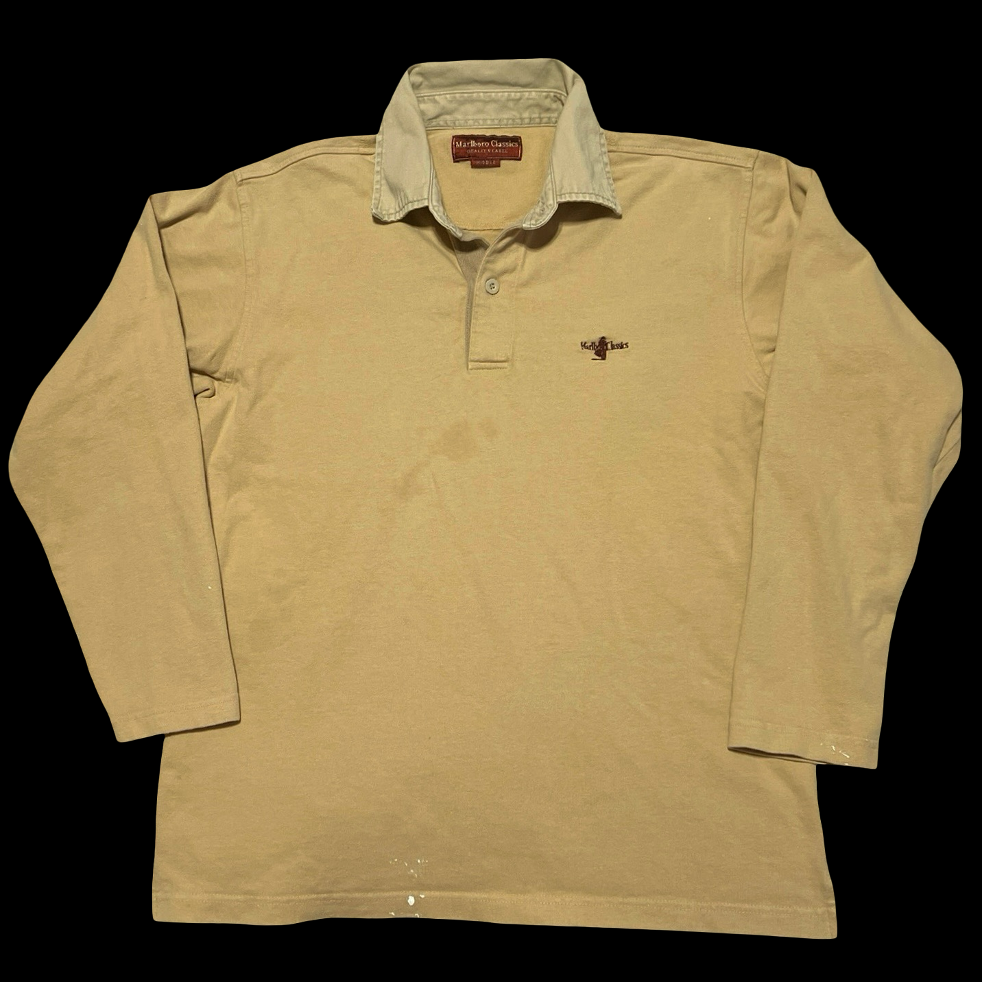 (M) malboro polo long-sleeve