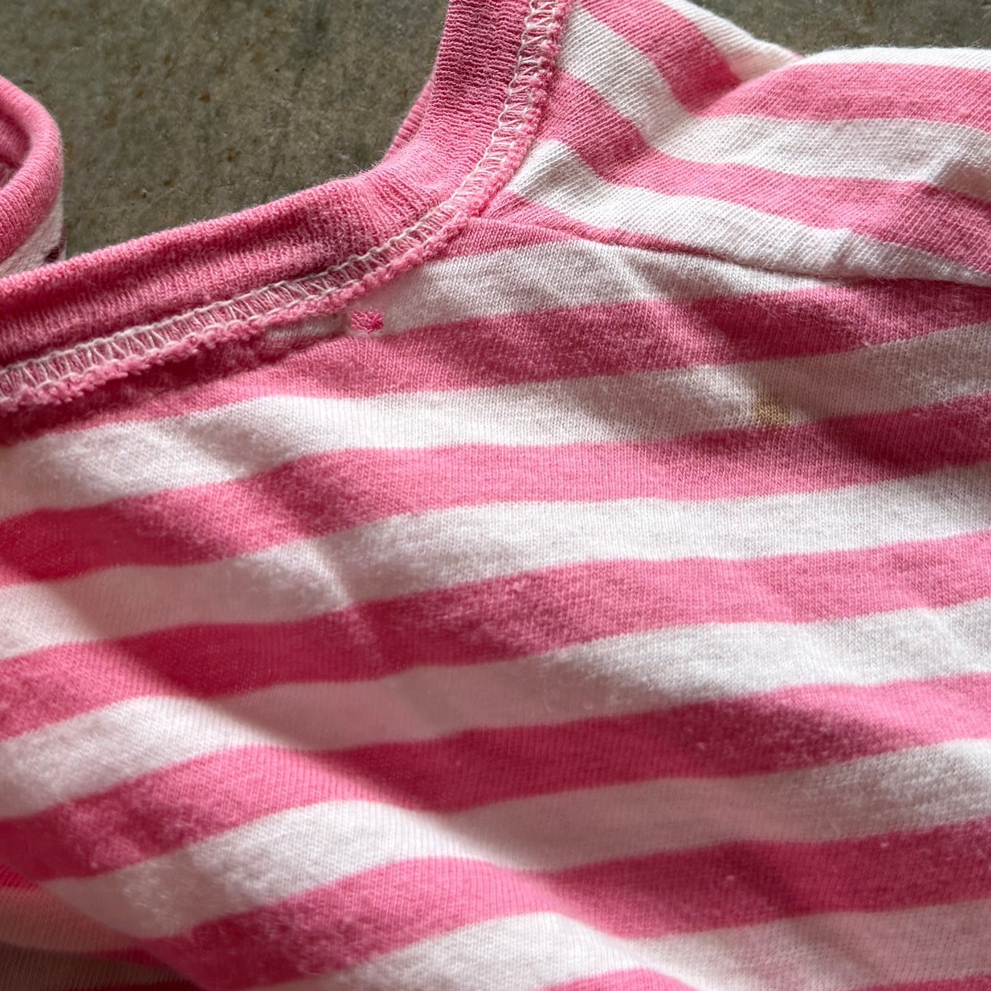 (M) Hollister pink & white striped babydoll top