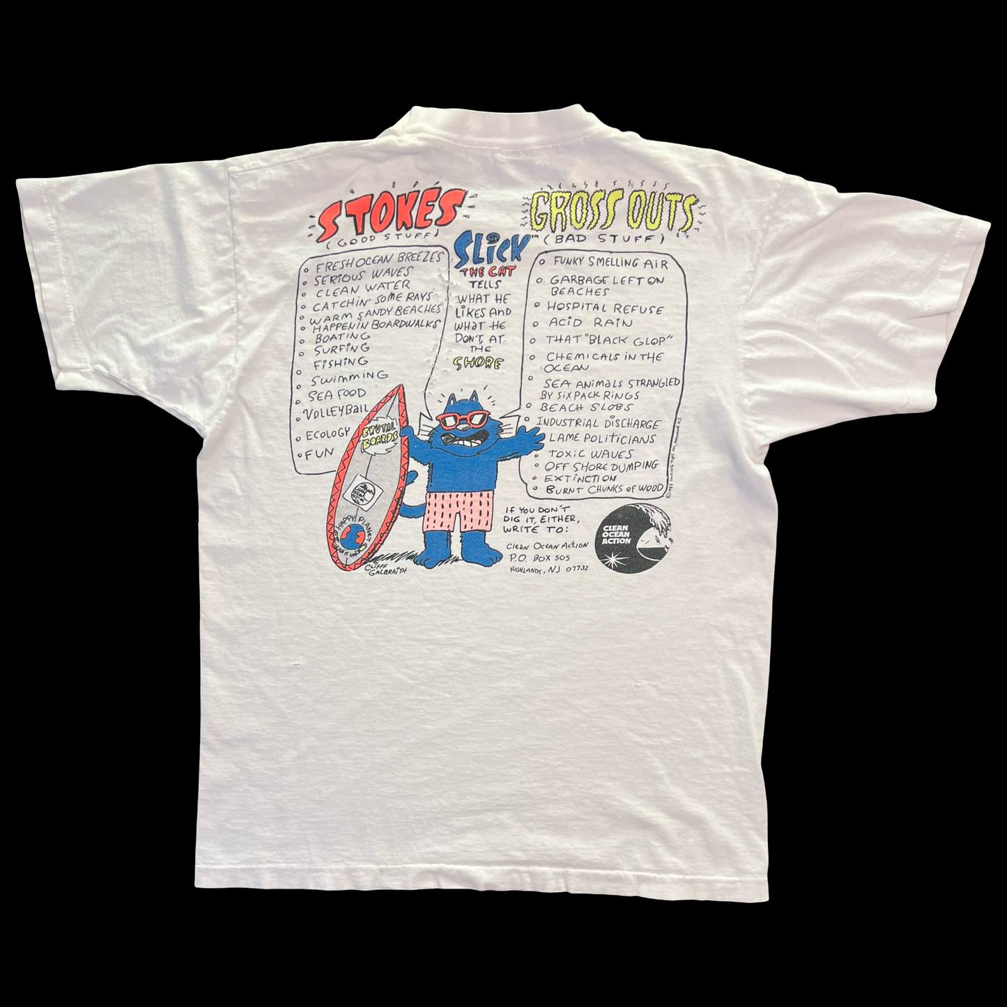 (L) 1988 clean ocean action tee
