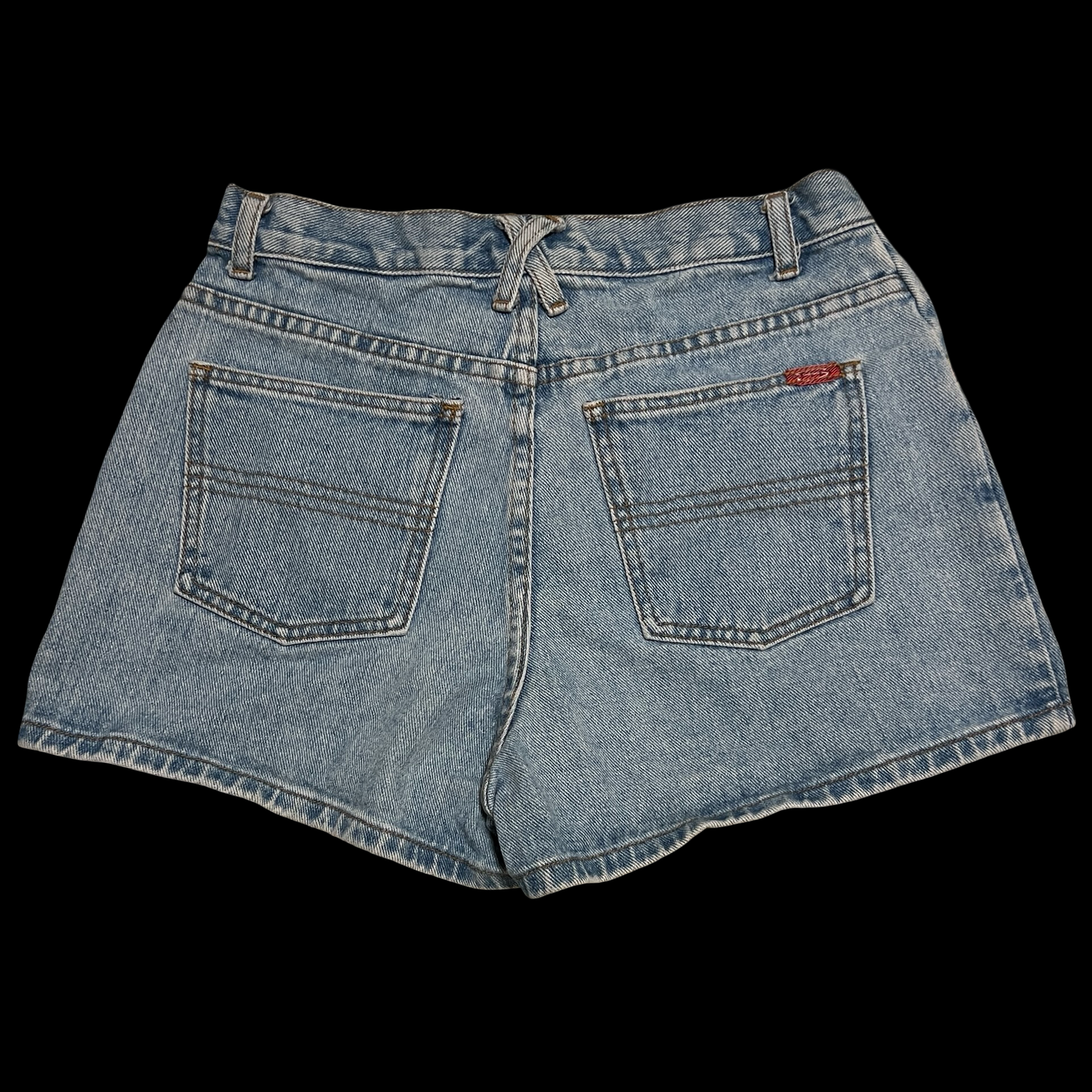 (9) vintage steel denim mini shorts