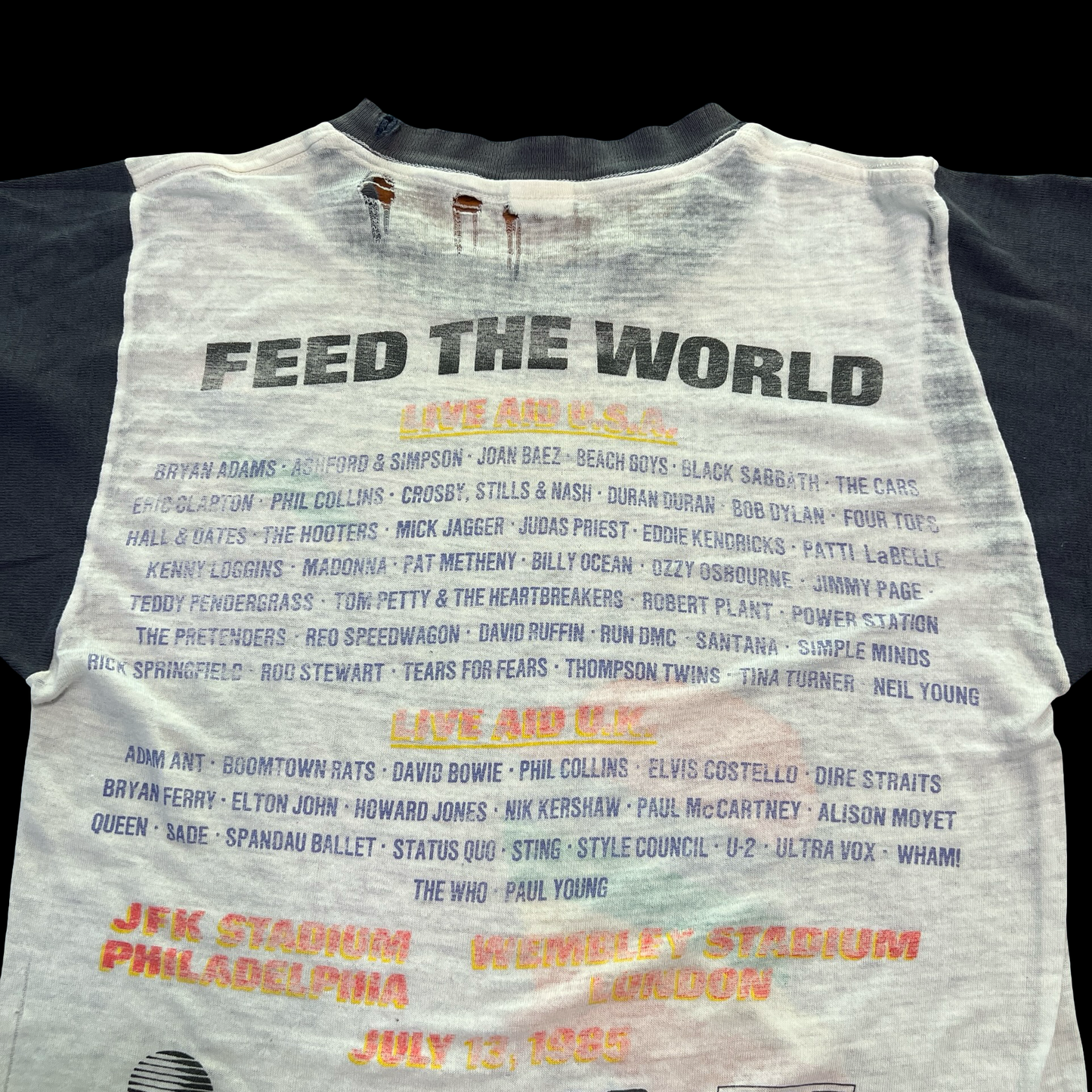 (S) 1985 Live aid concert tee