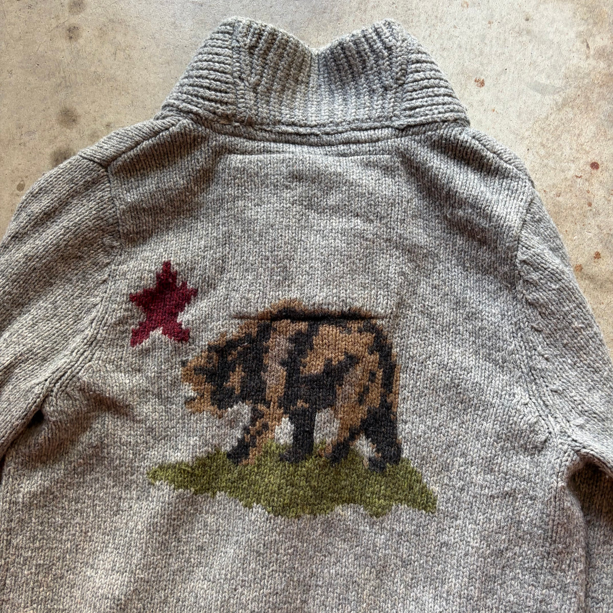 (M) Hollister cali bear sweater jacket
