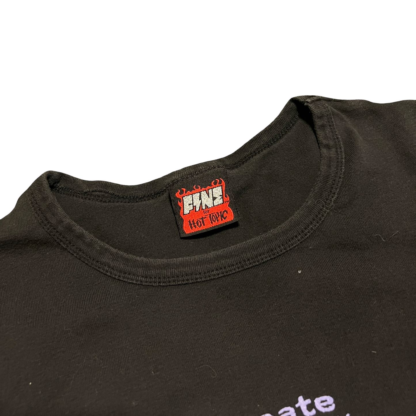 (L) vintage y2k hot topic roman dirge baby tee