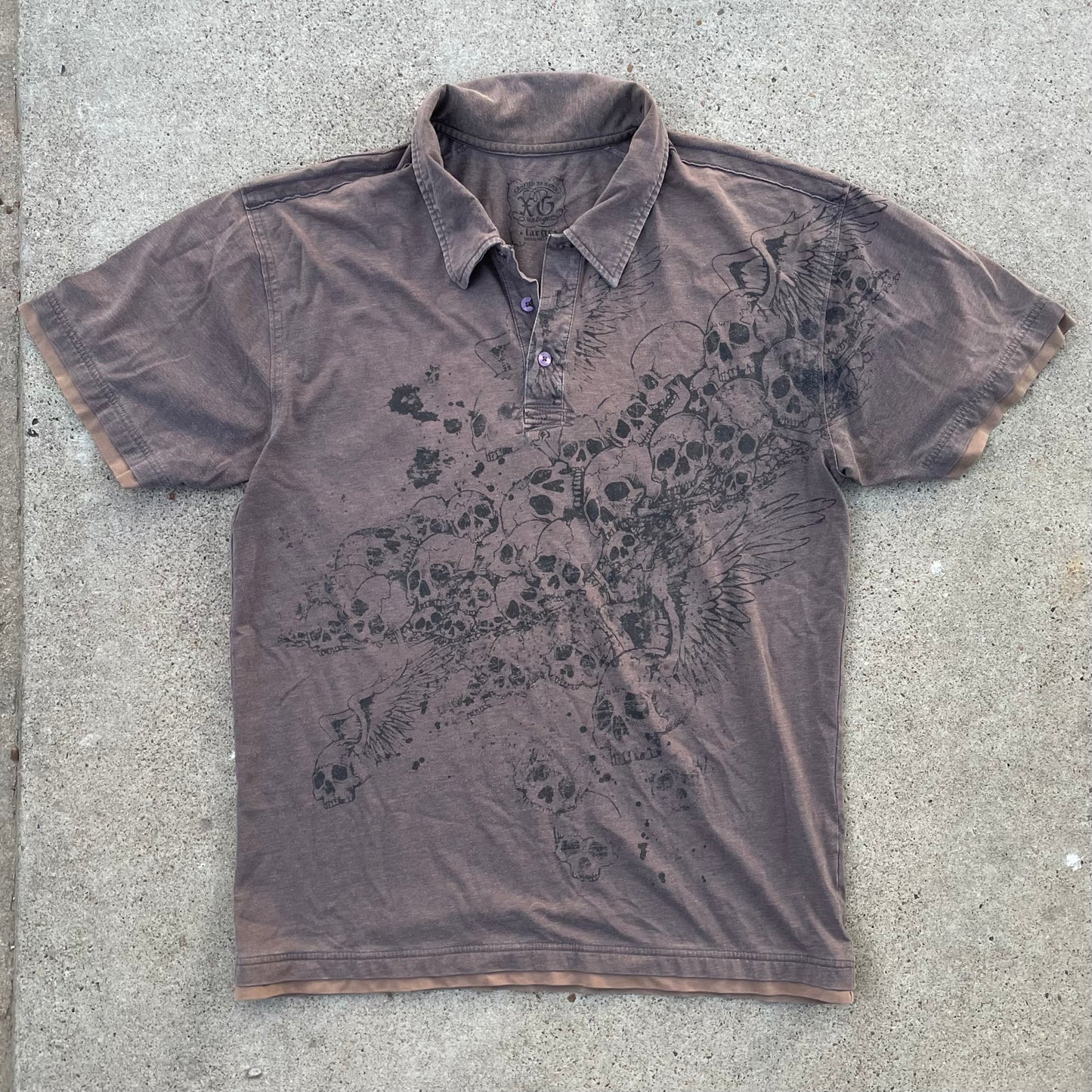 (L) XG skull polo shirt