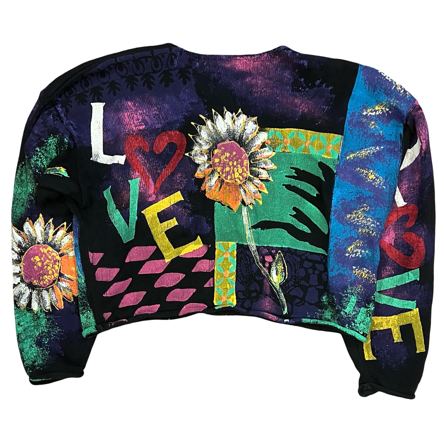 (2) kolorway cropped sweater