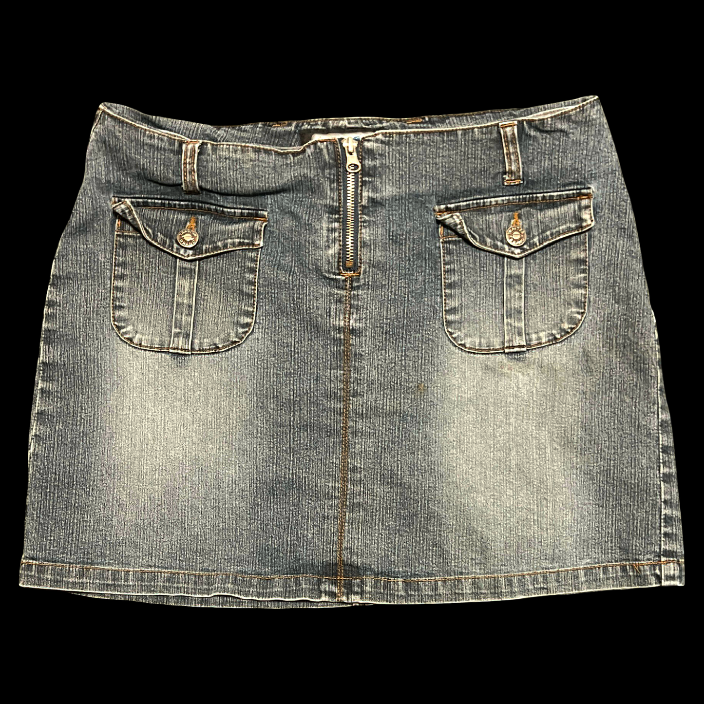 (11) tractor denim mini skirt