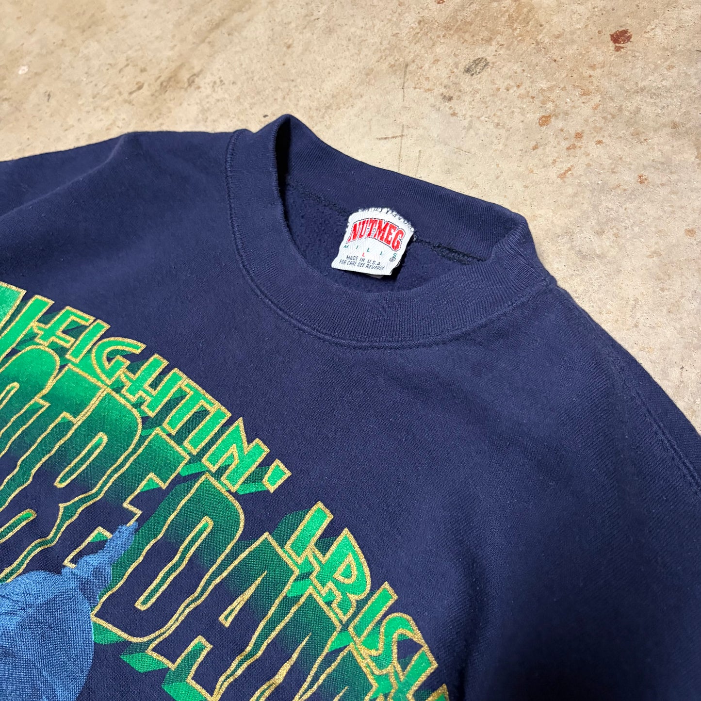 (L) Vintage Notre Dame Nutmeg crewneck