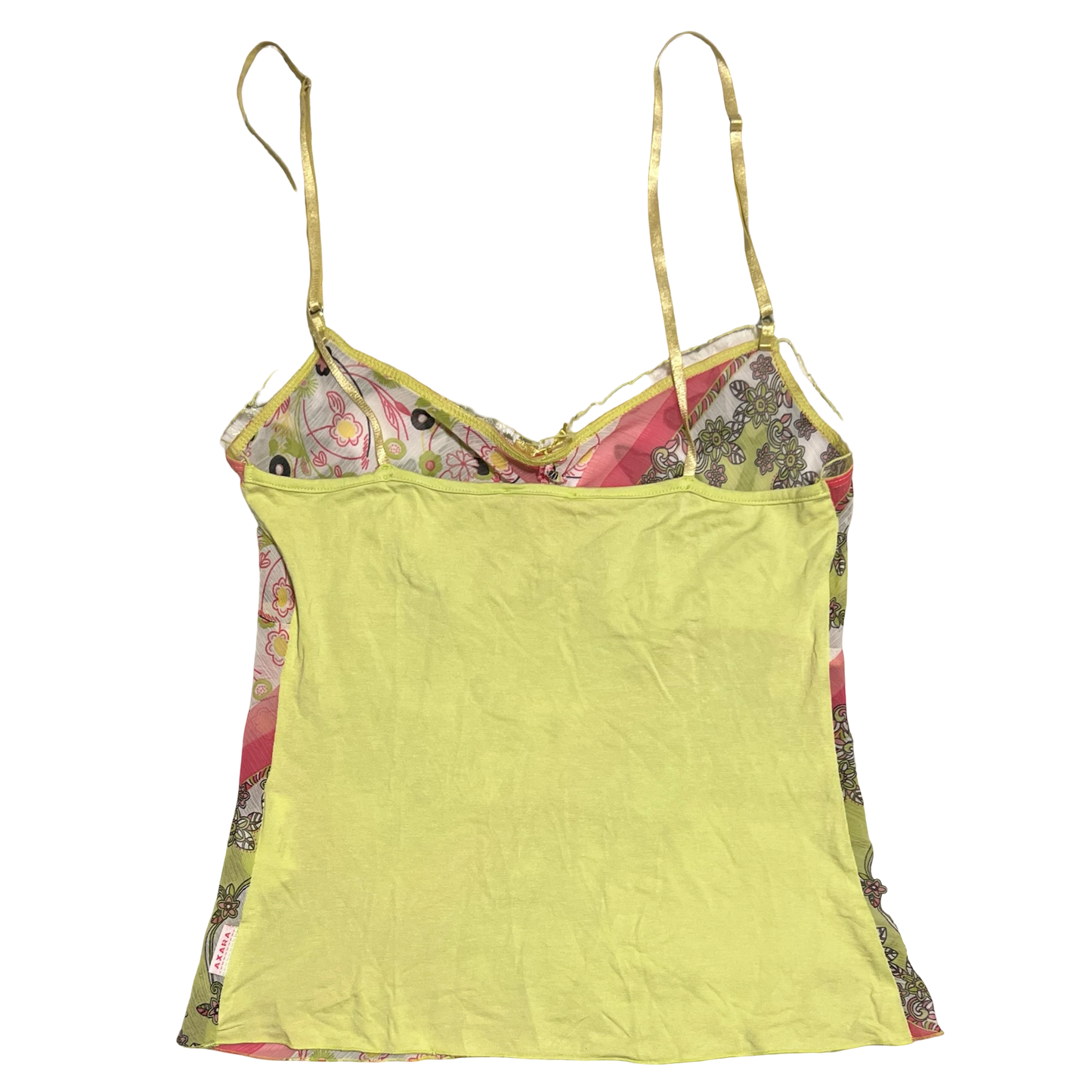 (usa S) axara semi sheer floral tank