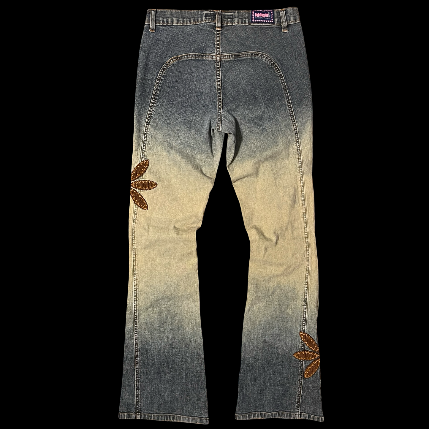 (5/6) bubblegum floral flare pants