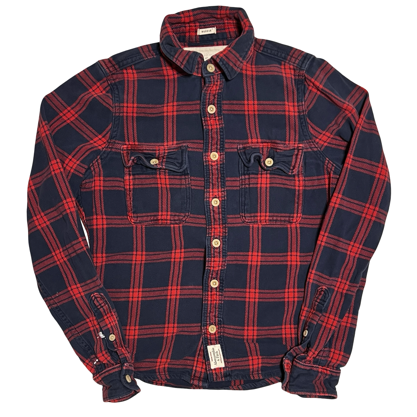 (L) abercrombie and fitch muscle flannel