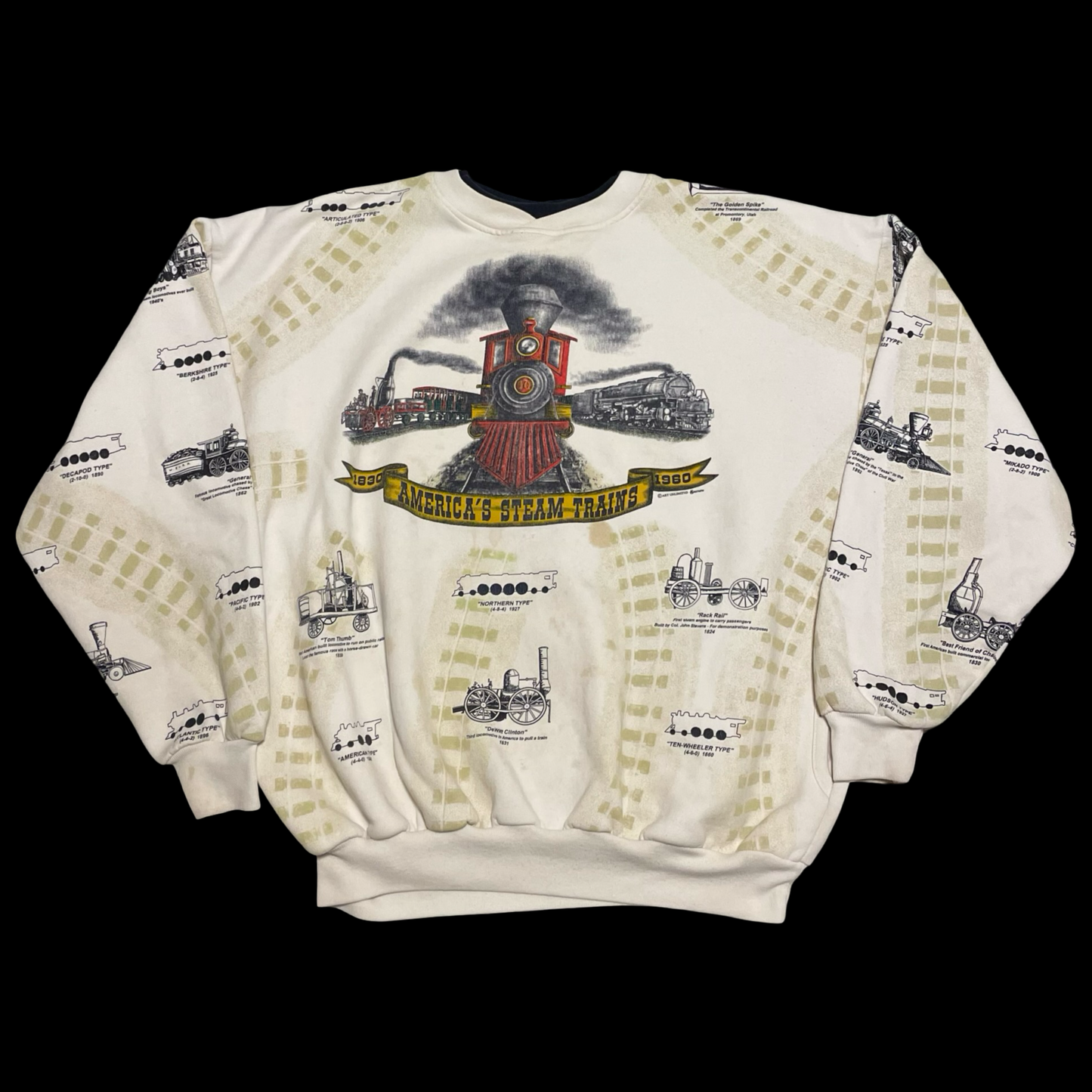(XL) Vintage Steam trains crewneck