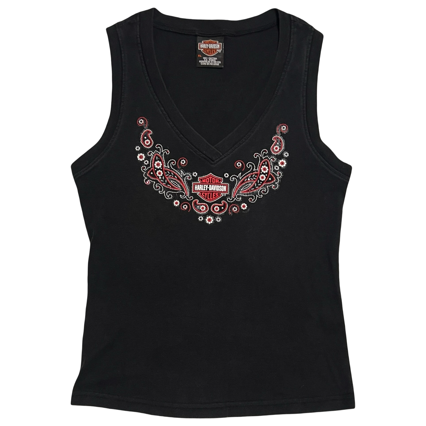 (XL) 2007 harley davidson paisley tank top