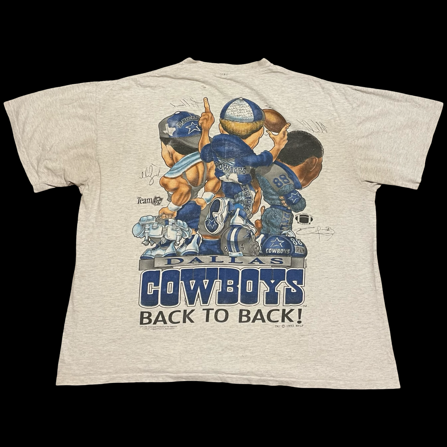 (XXL) 1993 Cowboys caricature tee