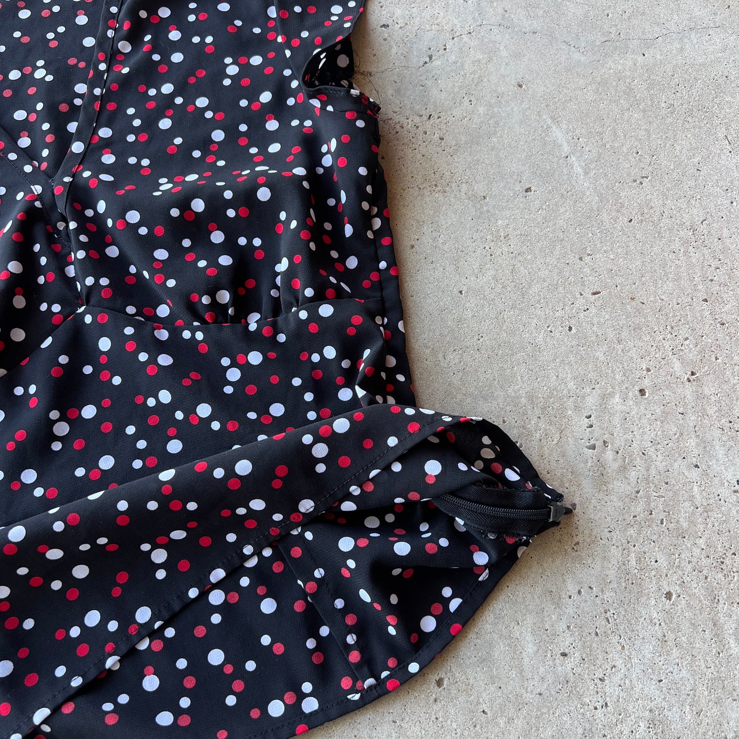 (M) mandee sheer polka dot top
