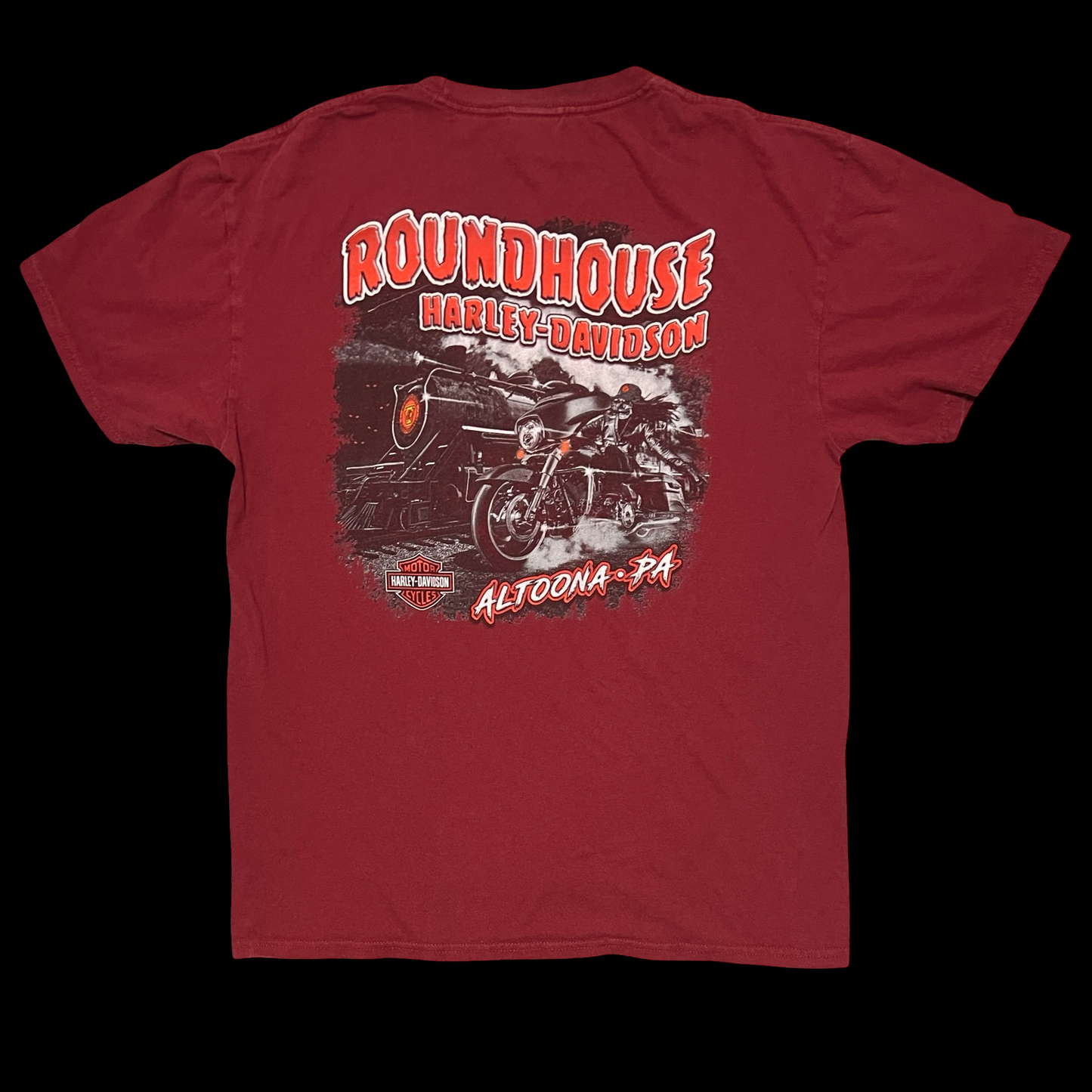(L) roundhouse harley davidson tee