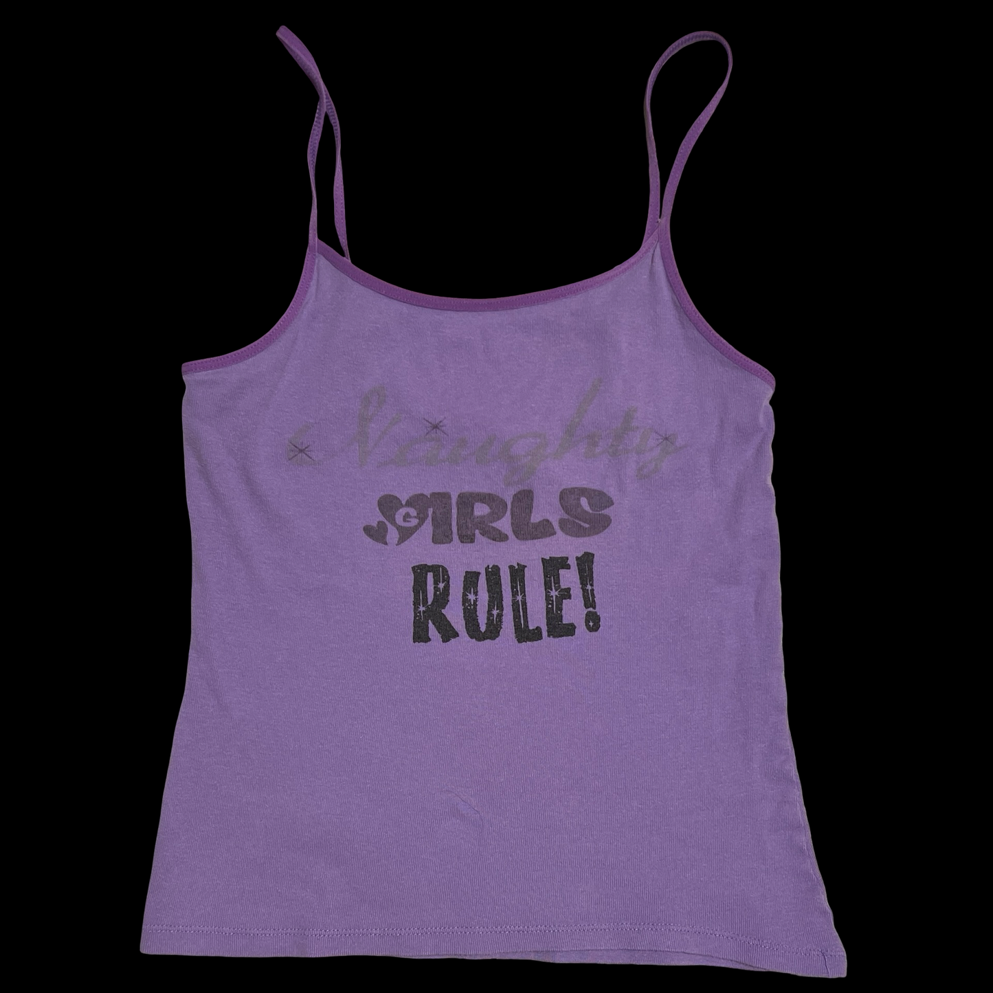 (L) girls rule tank top