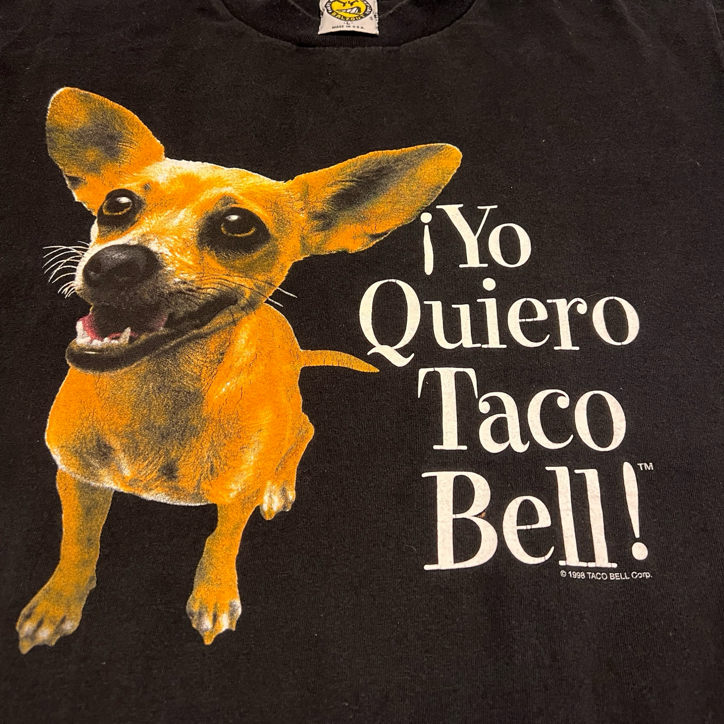 (L) 1998 yo quiero taco bell tee