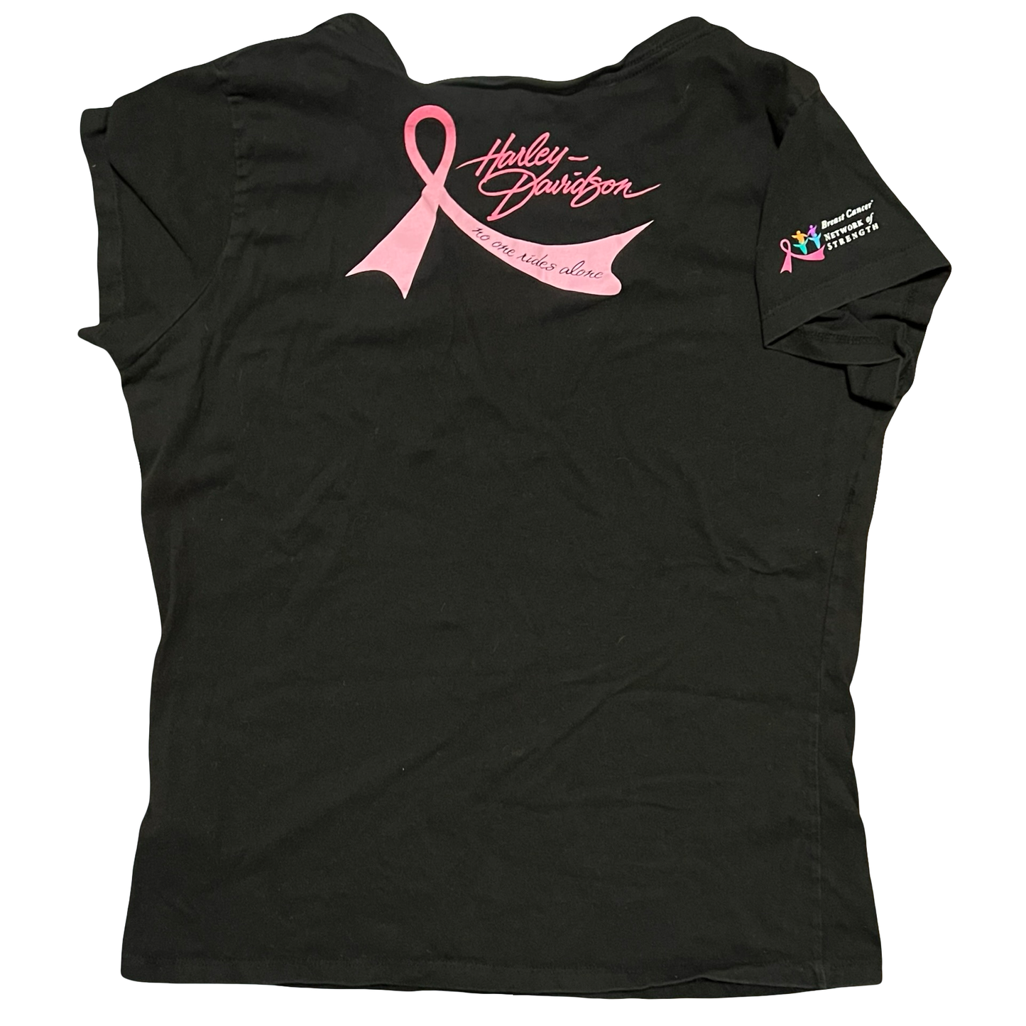 (XL) no one rides alone harley baby tee