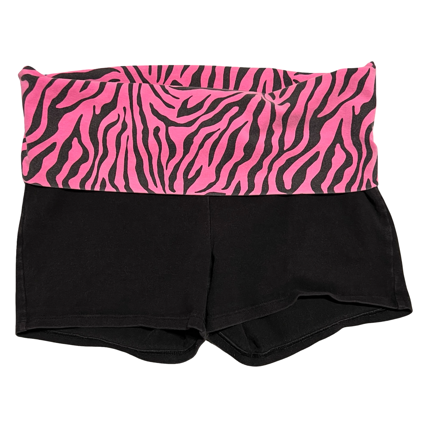 (XS) victoria's secret pink zebra bedazzled mini fold over shorts