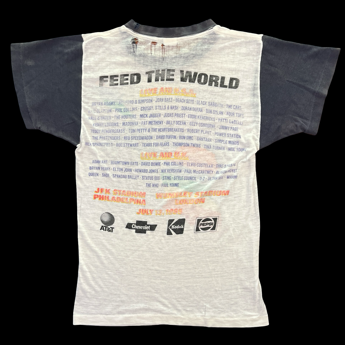 (S) 1985 Live aid concert tee
