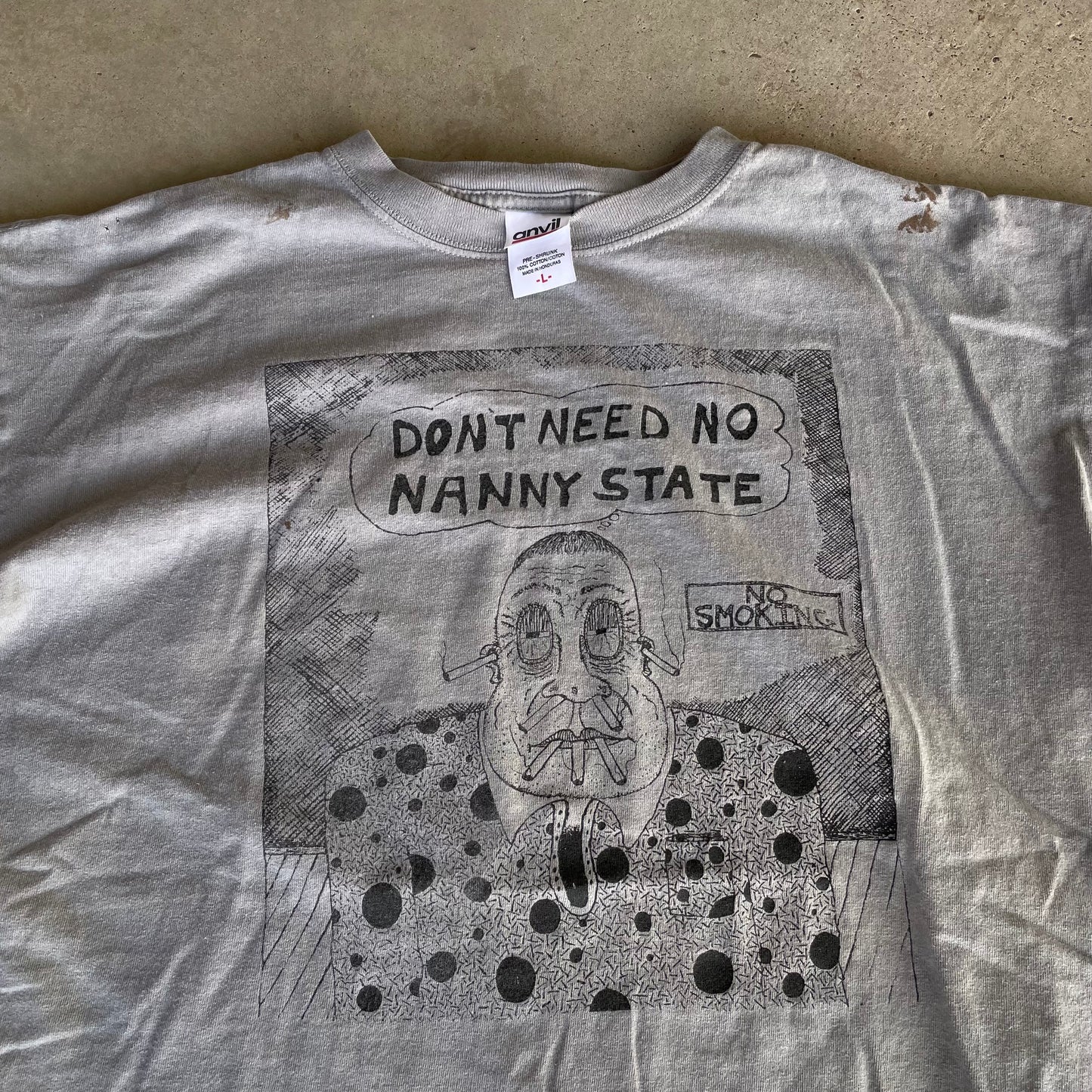 (L) Nanny state smoking tee
