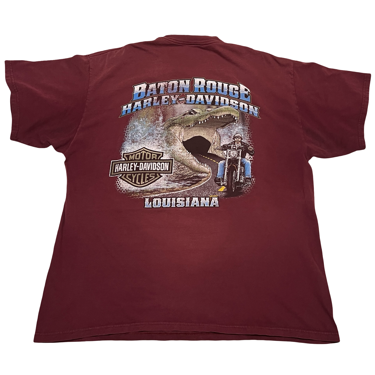 (XL) harley davidson maroon tee