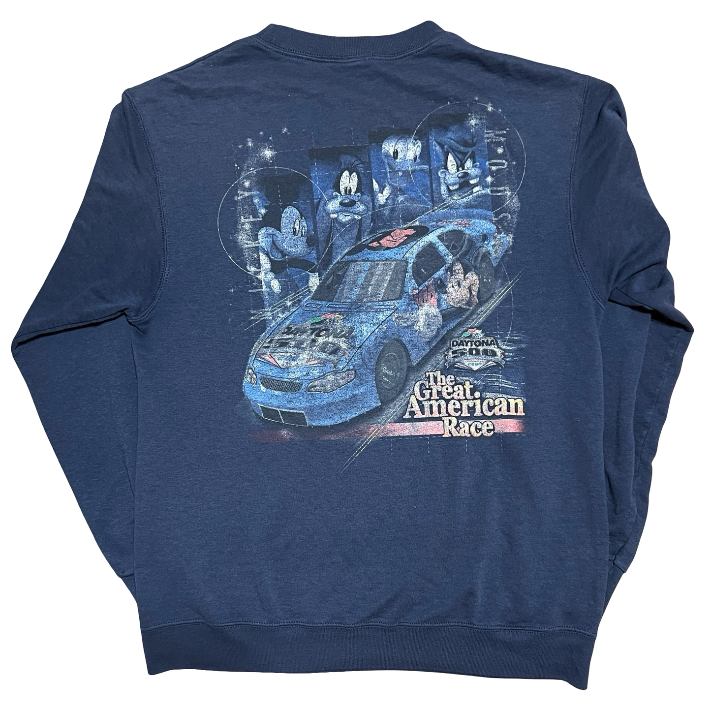 (S) 2004 daytona american race mickey crewneck