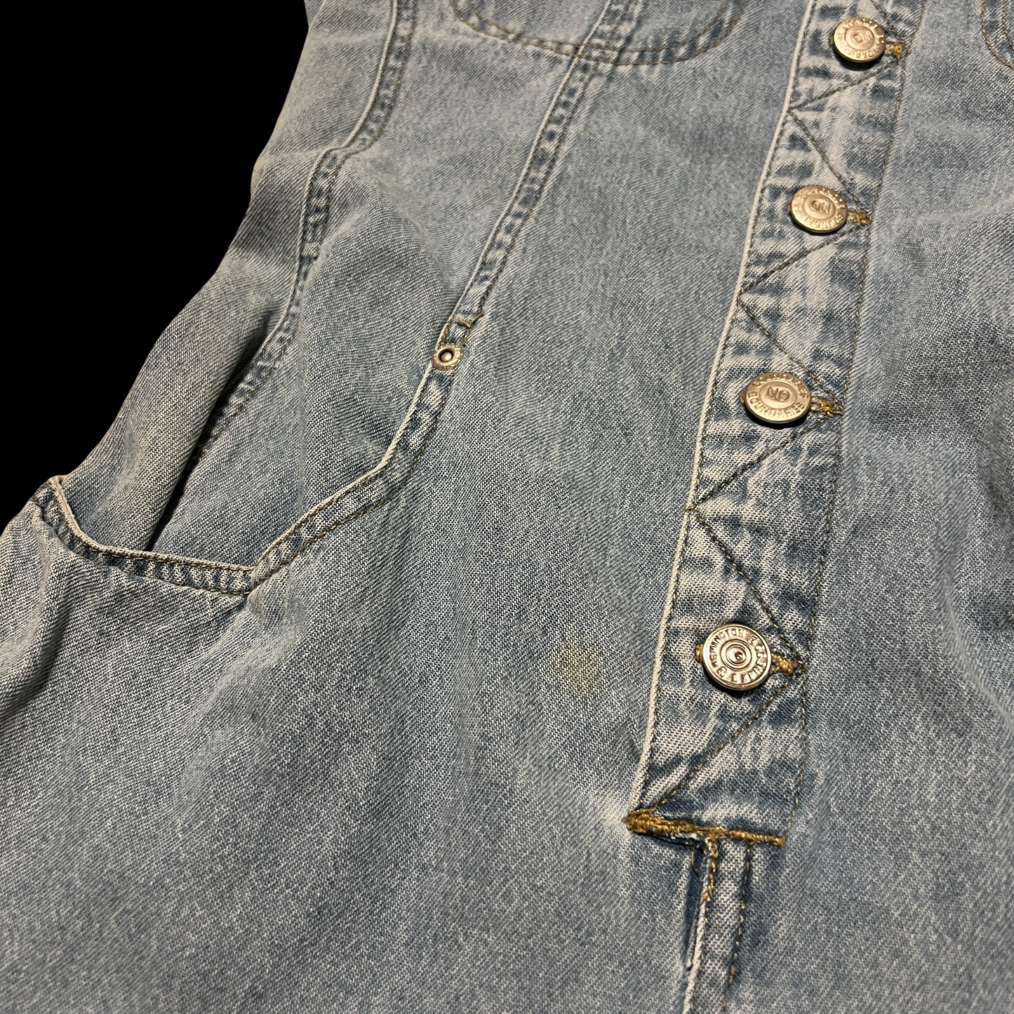(S) no boundaries denim mini romper