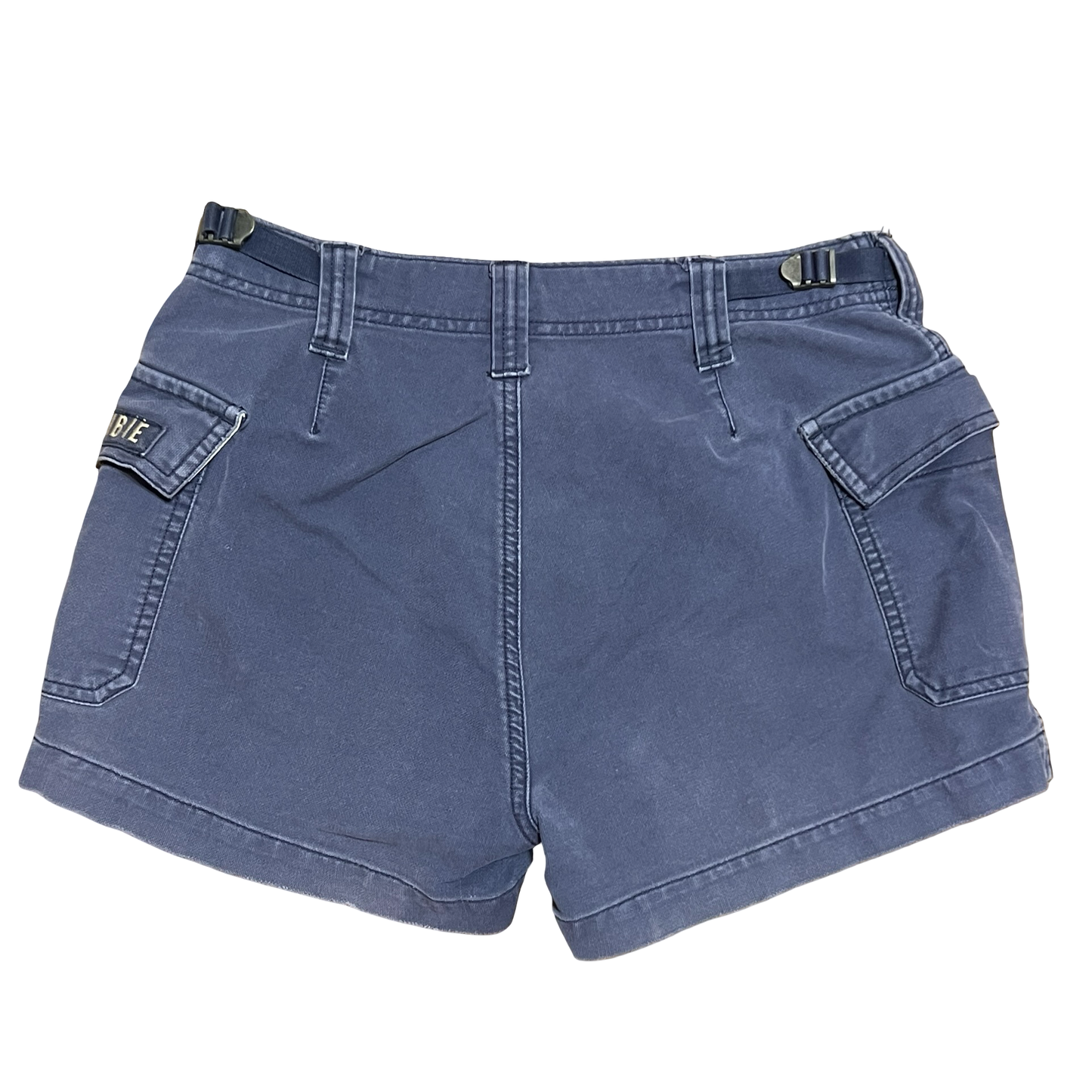 (2) abercrombie blue cargo mini shorts