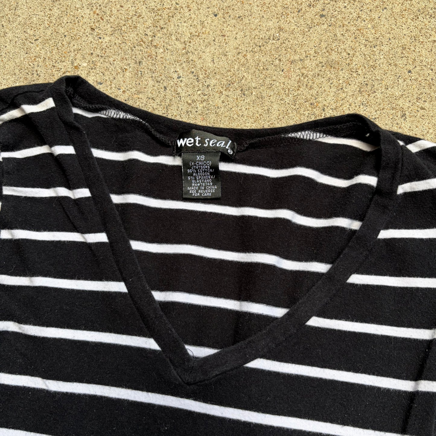 (XS) Wet seal striped long sleeve
