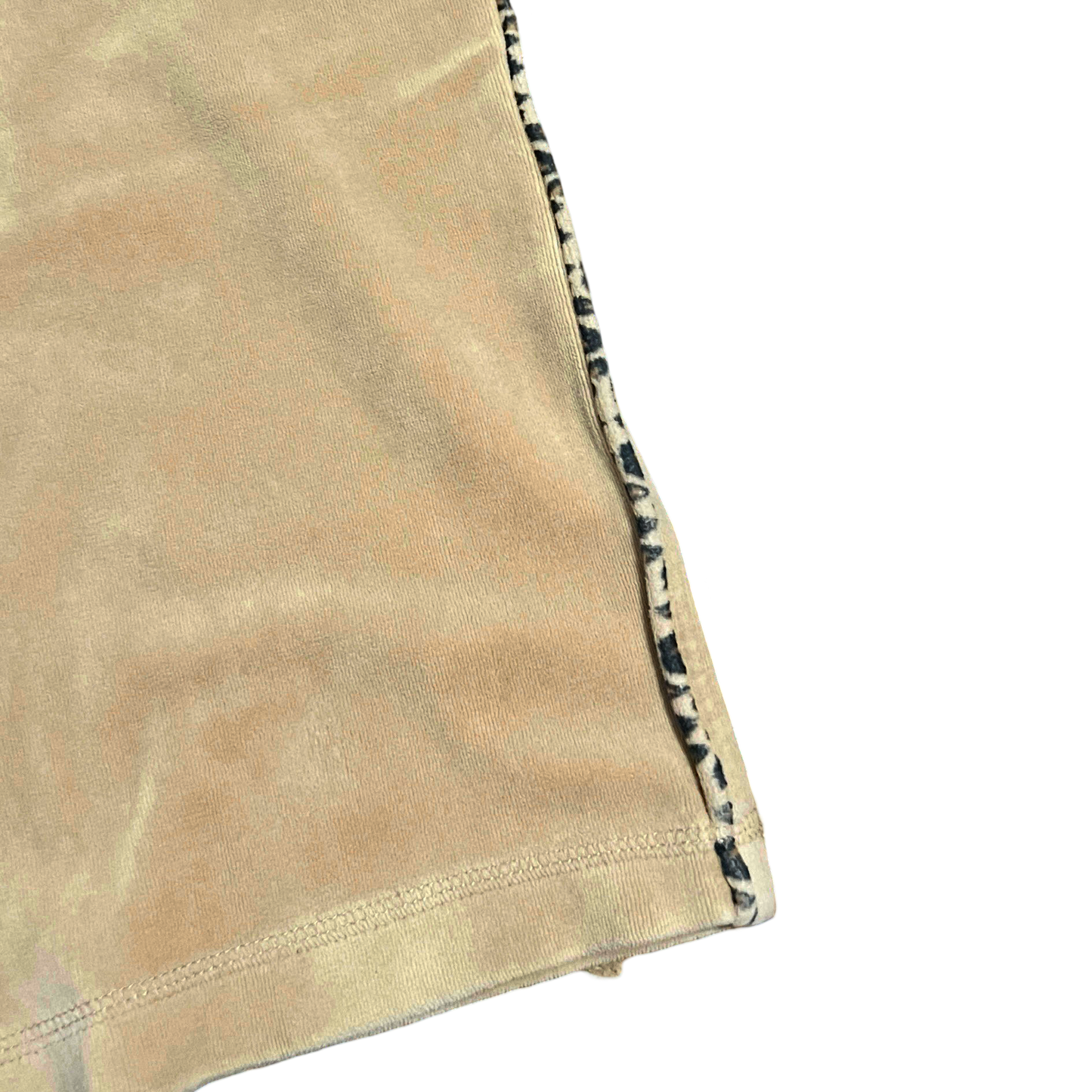 (S) tangerine tan cheetah lined sweatpants