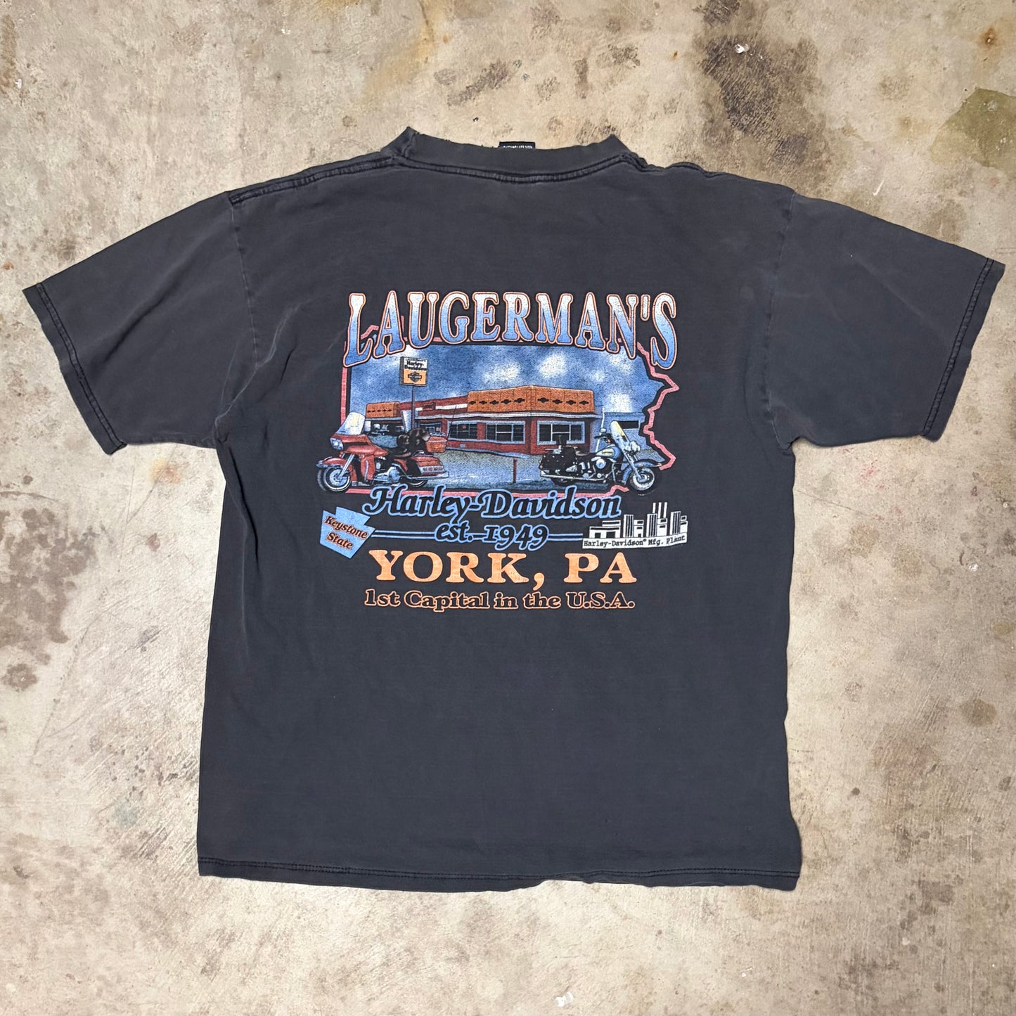 (L) Vintage Harley Davidson tee