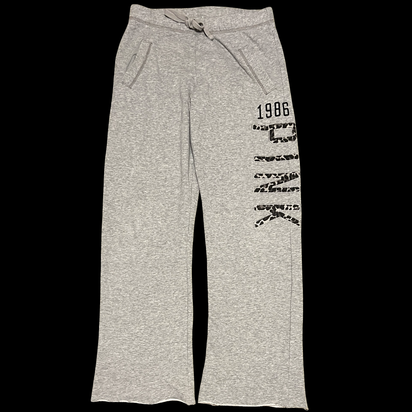 (S) victoria's secret pink grey cheetah sweatpants