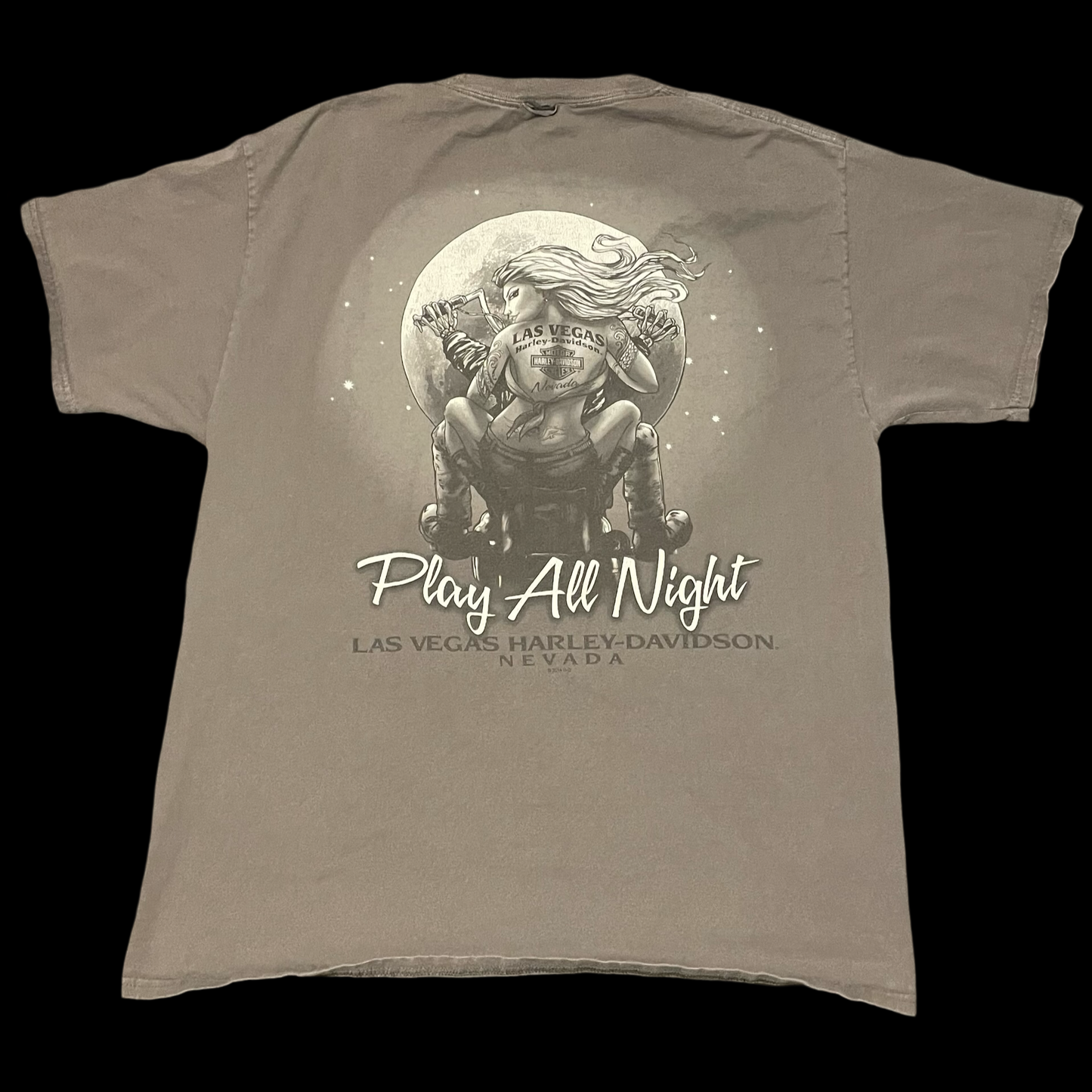 (L) ride all day harley tee