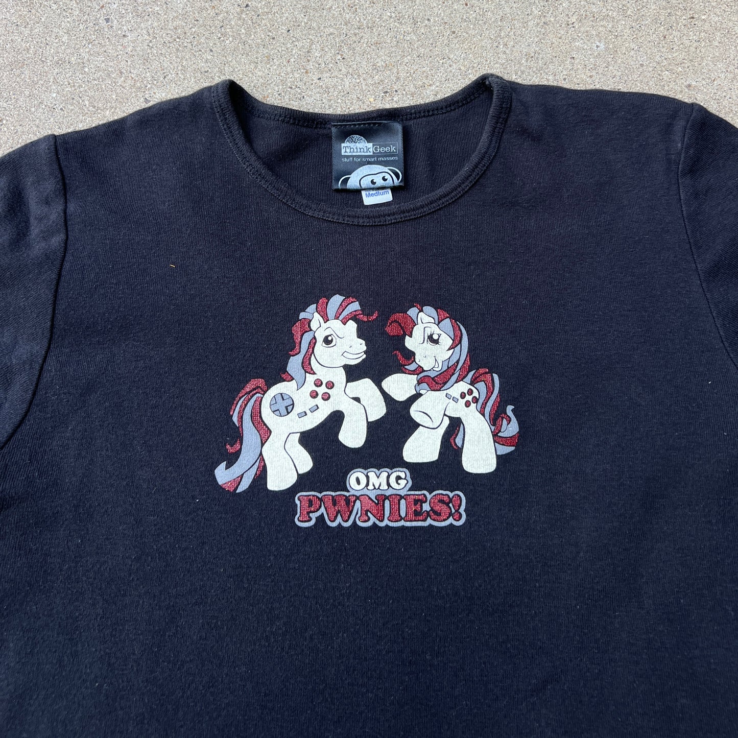 (M) omg pwnies baby tee