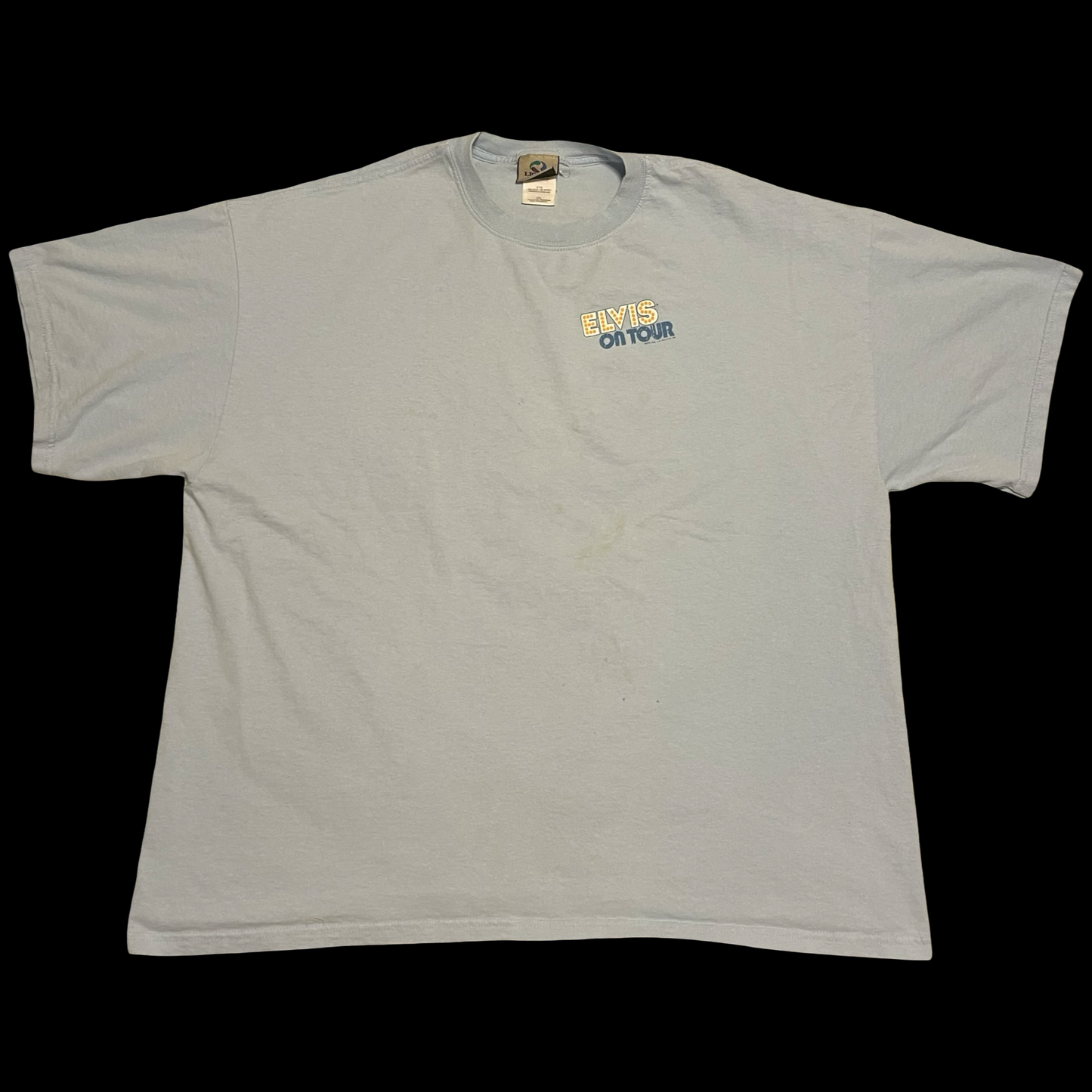 (2XL) Elvis liquid blue tee