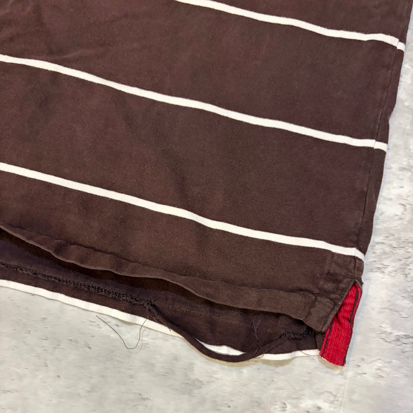 (XL) American eagle brown striped polo tee
