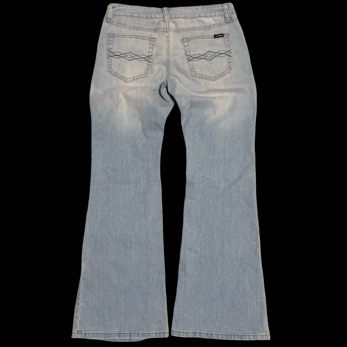 (29) angels light wash flare jeans
