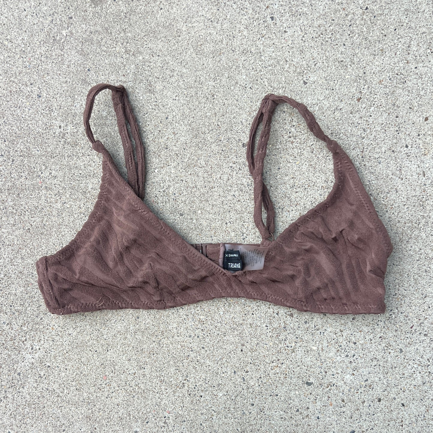 (Xsmall) triangl zebra texture bikini top